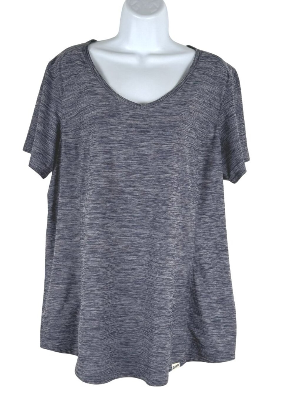 Duluth Armachillo Short Sleeve V-Neck T-Shirt Womens XL Blue Gray TP-4065
